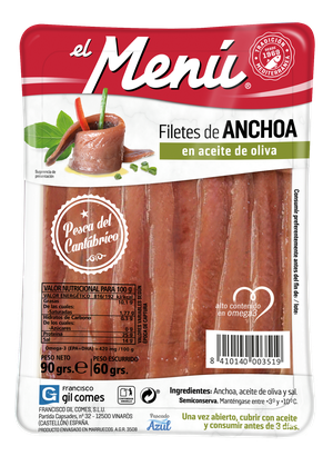 Filetes de Anchoa del Cantábrico en Aceite de Oliva